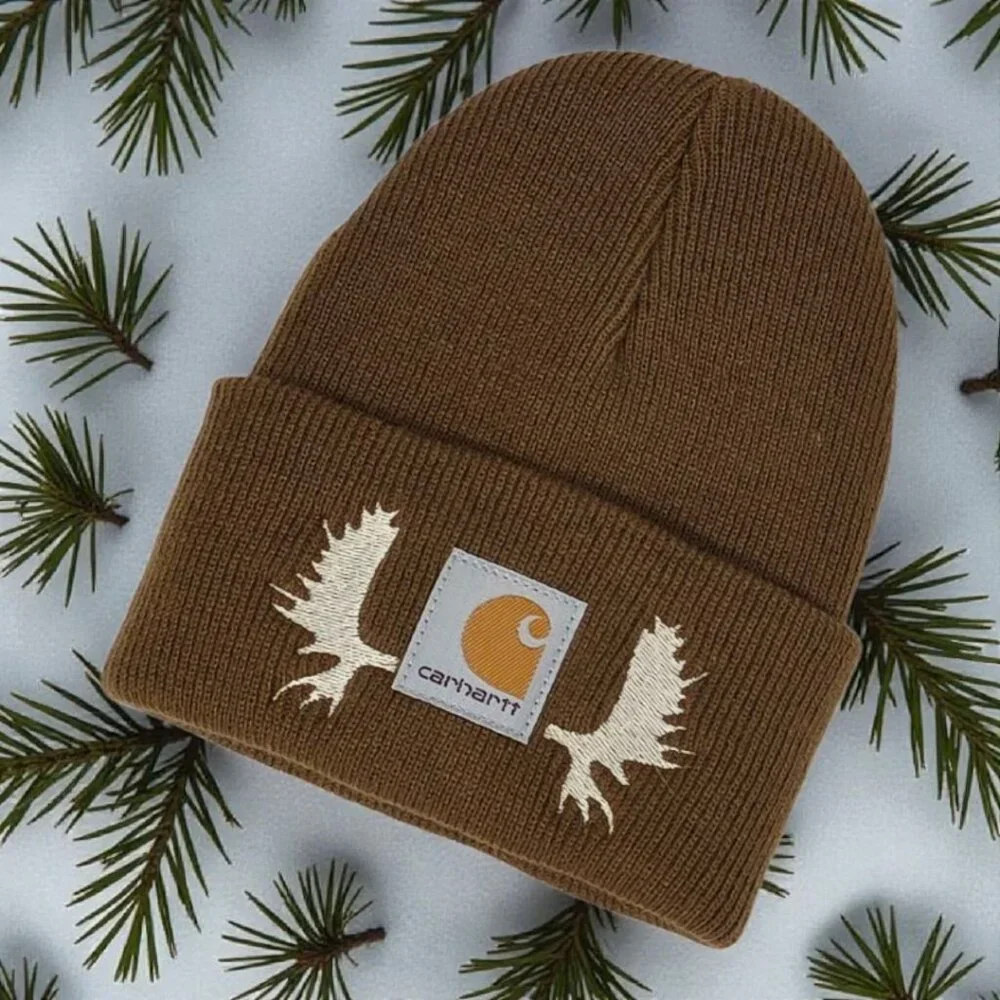 Toddler Beanie with Moose Antlers - Picture 1 of 3